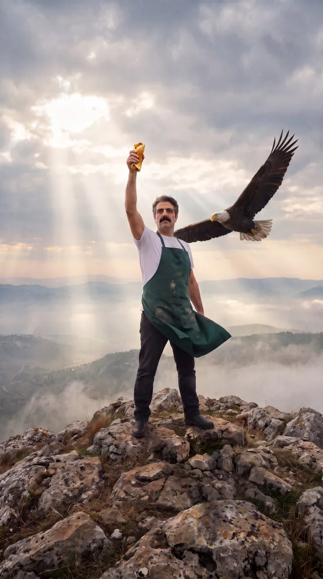 The same shot with one eagle